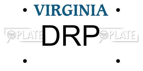 DRP Virginia License Plate