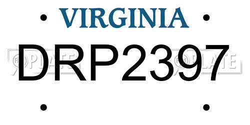 DRP2397 Virginia License Plate
