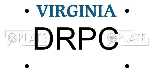 DRPC Virginia License Plate