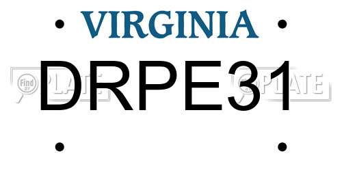 DRPE31 Virginia License Plate