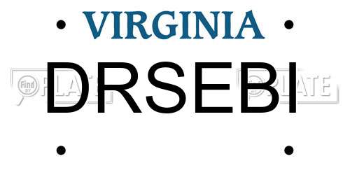 DRSEBI Virginia License Plate