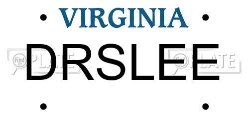 DRSLEE Virginia License Plate
