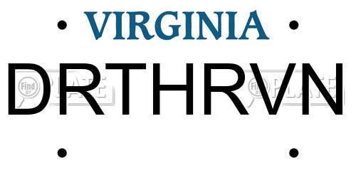 DRTHRVN Virginia License Plate