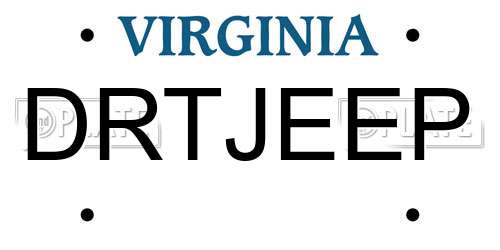 DRTJEEP Virginia License Plate