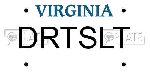 DRTSLT Virginia License Plate