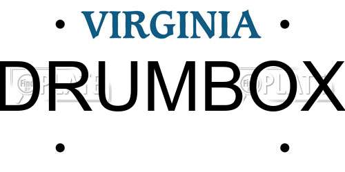 DRUMBOX Virginia License Plate