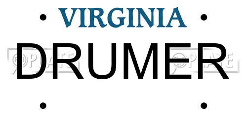 DRUMER Virginia License Plate