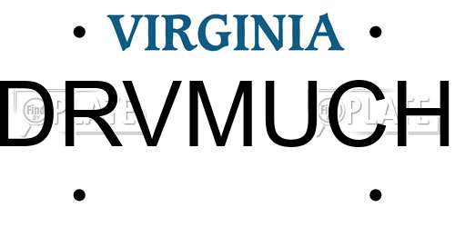 DRVMUCH Virginia License Plate