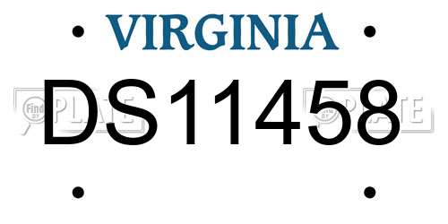 DS11458 Virginia License Plate