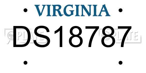 DS18787 Virginia License Plate