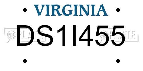 DS1I455 Virginia License Plate