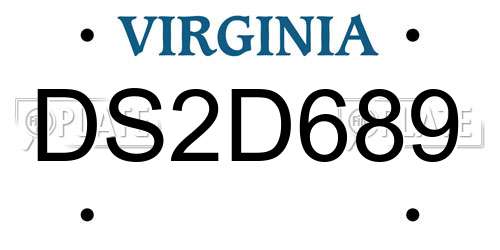 DS2D689 Virginia License Plate