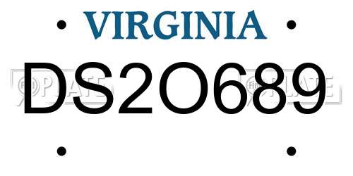 DS2O689 Virginia License Plate
