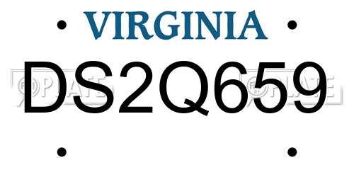DS2Q659 Virginia License Plate