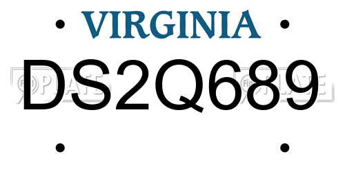 DS2Q689 Virginia License Plate