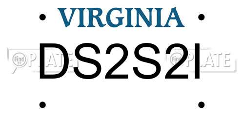 DS2S2I Virginia License Plate