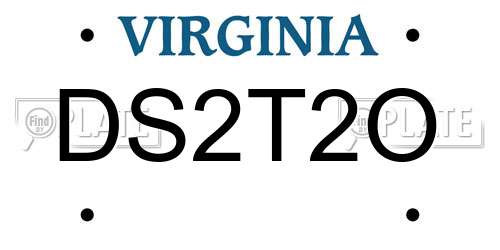 DS2T2O Virginia License Plate