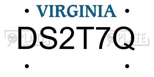 DS2T7Q Virginia License Plate