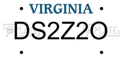 DS2Z2O Virginia License Plate