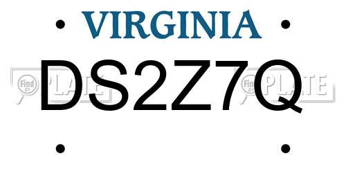DS2Z7Q Virginia License Plate