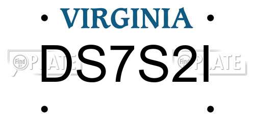 DS7S2I Virginia License Plate