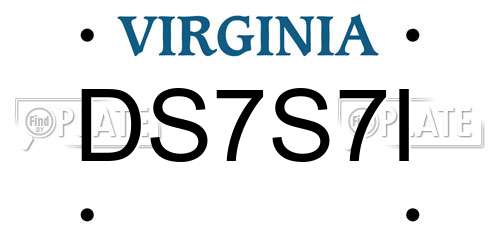 DS7S7I Virginia License Plate