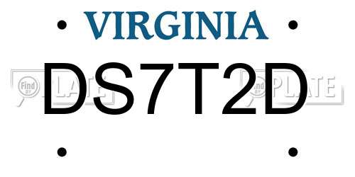 DS7T2D Virginia License Plate