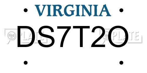 DS7T2O Virginia License Plate