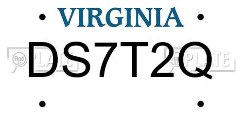 DS7T2Q Virginia License Plate