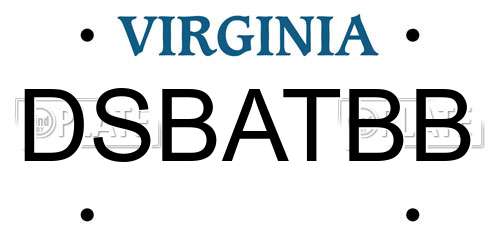 DSBATBB Virginia License Plate