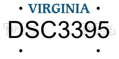 DSC3395 Virginia License Plate