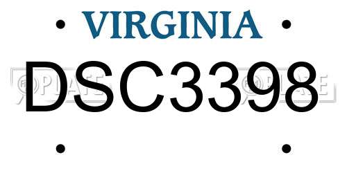 DSC3398 Virginia License Plate