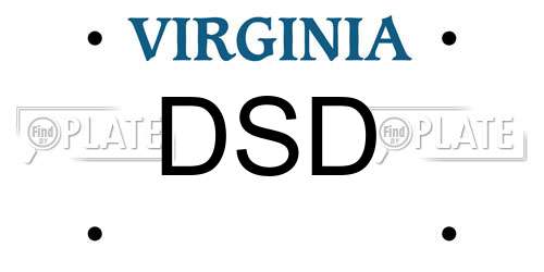 DSD Virginia License Plate
