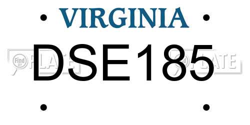 DSE185 Virginia License Plate