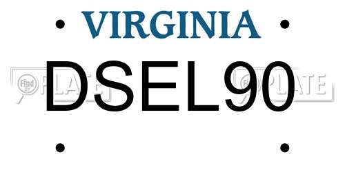 DSEL90 Virginia License Plate