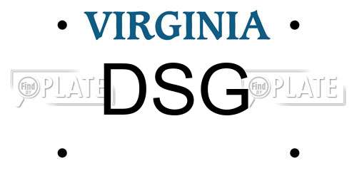 DSG Virginia License Plate