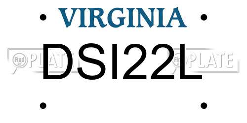 DSI22L Virginia License Plate