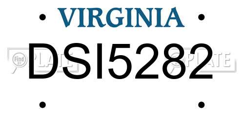 DSI5282 Virginia License Plate