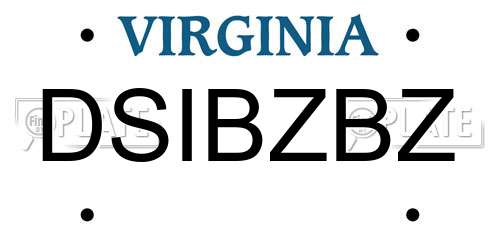 DSIBZBZ Virginia License Plate