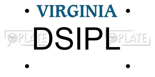 DSIPL Virginia License Plate