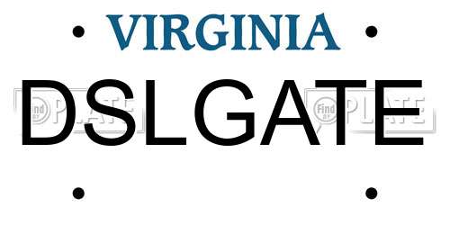 DSLGATE Virginia License Plate