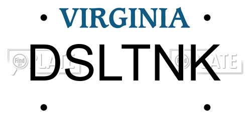 DSLTNK Virginia License Plate