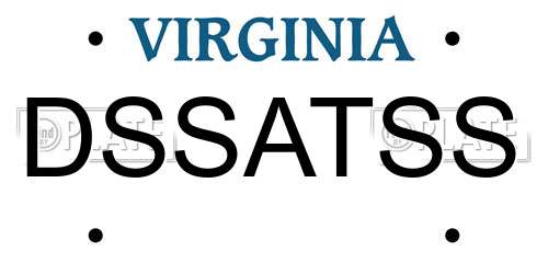 DSSATSS Virginia License Plate