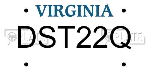 DST22Q Virginia License Plate