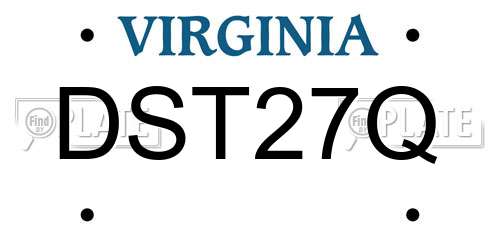 DST27Q Virginia License Plate
