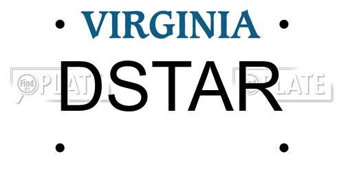 DSTAR Virginia License Plate