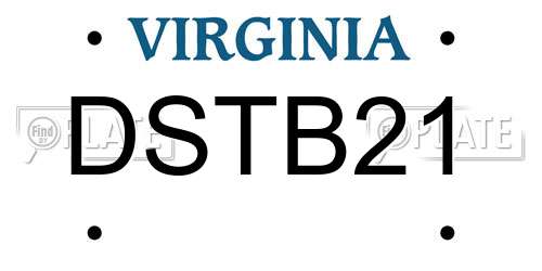 DSTB21 Virginia License Plate