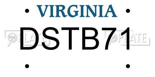 DSTB71 Virginia License Plate