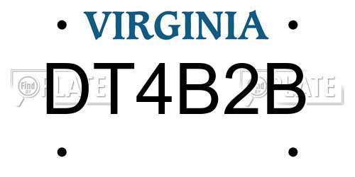 DT4B2B Virginia License Plate