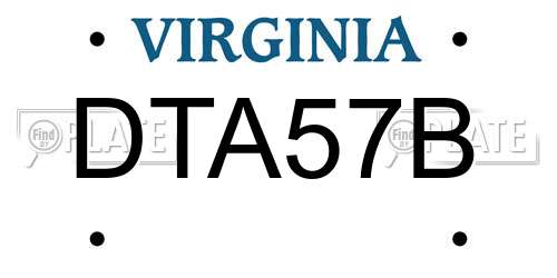 DTA57B Virginia License Plate